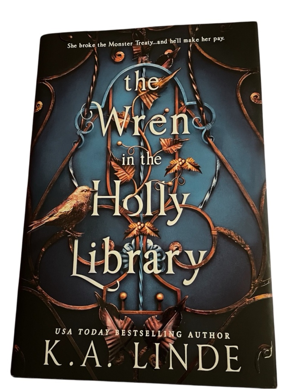 The Wren in the Holly Library by K.A. Linde hardcover book